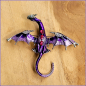 Preview: Brosche „Großer violetter Flugdrache“