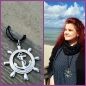 Preview: Halskette "Maritim" am Velourband - ca. 80 cm