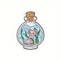 Preview: Pin „Rosa Axolotl im Glas“