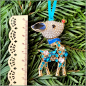 Preview: Geschenkanhänger / Dekoanhänger / Baumschmuck "Reh in Türkis"