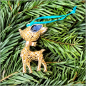 Preview: Geschenkanhänger / Dekoanhänger / Baumschmuck "Reh in Türkis"