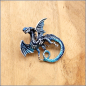 Preview: Brosche "Blauer Drache"
