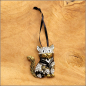 Preview: Geschenk-, Deko- oder Baumanhänger "Schwarze Katze"