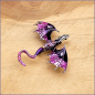 Preview: „Flugdrache in Pink-Violett“ - Brosche und Kettenanhänger – 2 in 1