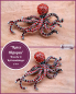 Preview: Brosche (und Kettenanhänger) „Roter Oktopus“
