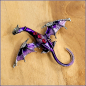 Preview: Brosche „Großer violetter Flugdrache“
