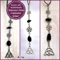 Preview: Fenster-, Wand- oder Altarschmuck „Schwarzer Achat & Keltischer Schutz“ - Unikat