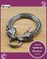 Preview: Armband "Gehörnte Drachen"  - 24,5 cm