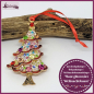 Preview: Geschenk- oder Weihnachtsbaumanhänger "Bunt glitzernder Weihnachtsbaum"
