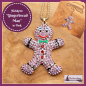 Preview: Halskette "Gingerbread Man" in Pink