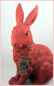 Preview: Halskette "Hase mit floraler Gravur" - lange Halskette im romantischen Vintage-Style