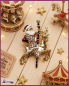 Preview: Brosche "Santa & sein Karussell-Rentier"