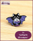 Preview: Pin „Geflügelte Hexenkatze“