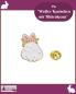 Preview: Pin „Weißes Kaninchen mit Blütenkranz“