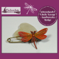 Preview: Schmucknadel "Libelle Taronja" - handbemaltes Unikat