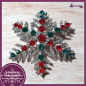 Preview: „Schneeflocke in Weihnachtsfarben“ – Brosche & Kettenanhänger – 2 in 1