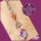 Preview: Fenster-, Wand-  oder Altarschmuck "Triqueta, keltischer Knoten & Achat" - Unikat