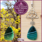 Preview: Sonnenstein / Fensterschmuck "Triqueta & Keltischer Knoten & Achat" - Unikat