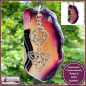 Preview: VERKAUFT - Sonnenstein / Fensterschmuck "Achat & Celtic Symbols" - Unikat