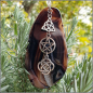 Preview: Sonnenstein /Fensterschmuck "Achat & Three Celtic Symbols" - Unikat