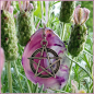 Preview: VERKAUFT - Sonnenstein / Fensterschmuck "Achat & Pentagramm" - Unikat
