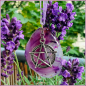 Preview: VERKAUFT - Sonnenstein / Fensterschmuck "Achat & Pentagramm" - Unikat