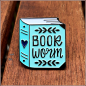 Preview: BuchLiebeKollektion - Pin "Bookworm" - "Bücherwurm"