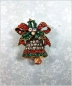 Preview: Brosche "Weihnachtsglocke" im Vintagestyle