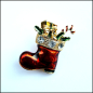 Preview: Brosche "Weihnachtsstiefel"