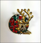 Preview: Brosche "Rentier Cupid" im Vintage-Look