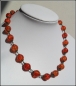 Preview: Collier aus orangen Crackle-Perlen