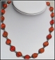 Preview: Collier aus orangen Crackle-Perlen