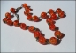 Preview: Collier aus orangen Crackle-Perlen