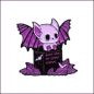 Preview: Pin „Krafttier Fledermaus“