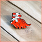Preview: BuchLiebeKollektion - Pin "Belesener Dino"