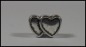 Preview: European Bead "Doppelherz - zwei Herzen im Einklang"