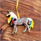 Preview: Geschenk-, Deko- oder Baumanhänger "Regenbogeneinhorn"
