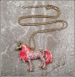 Preview: Halskette "Großes Einhorn in Pink"
