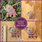 Preview: Geschenk- oder Baumanhänger „Rosa Elefant“ - Einzelstück