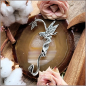 Preview: Brosche "Elfe" in Jugendstil-Optik