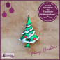 Preview: "Emaillierter Weihnachtsbaum" - Brosche & Kettenanhänger - 2 in 1