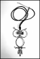 Preview: "Eule Wisdom" am langen Textilband - 90 cm