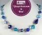Preview: Halskette "Glasperlentraum in Blau" - Unikat!