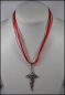 Preview: "Flammendes Kreuz" an feuerrotem Halsband