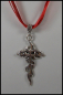 Preview: "Flammendes Kreuz" an feuerrotem Halsband