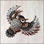 Preview: Brosche "Fliegende Eule"