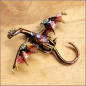 Preview: Brosche "Großer goldbrauner Flugdrache"
