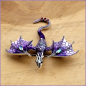 Preview: "Flugdrache" in Violett - Brosche & Kettenanhänger - 2 in 1