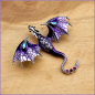 Preview: "Flugdrache" in Violett - Brosche & Kettenanhänger - 2 in 1