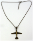 Preview: Halskette "Flugzeug" - Vintagelook in Antikbronze